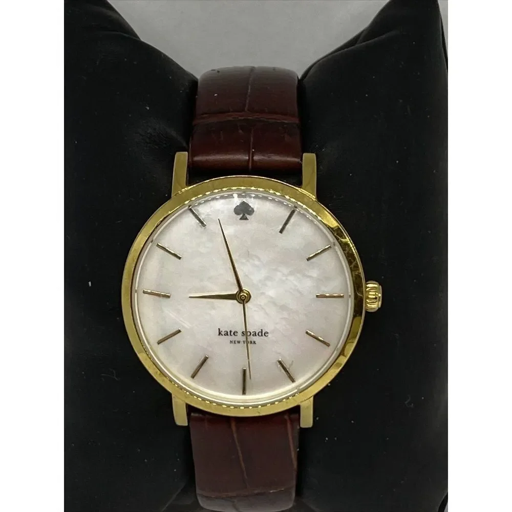 Kate Spade 0535 Women's Leather Analog Mother of Pearl Dial Quartz Watch XX912